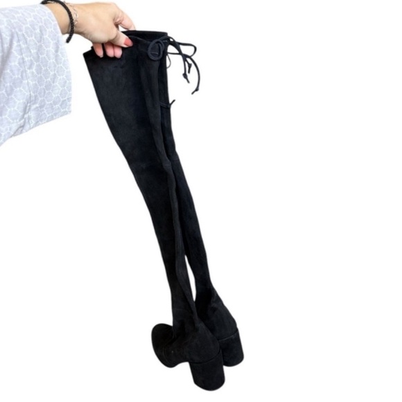 STUART WEITZMAN Landmark Over-the-Knee Suede Boots Size 7.5 - Picture 8 of 13